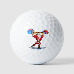 Balles De Golf Bodybuilder Père Noël Funny Christmas Golf Balls C