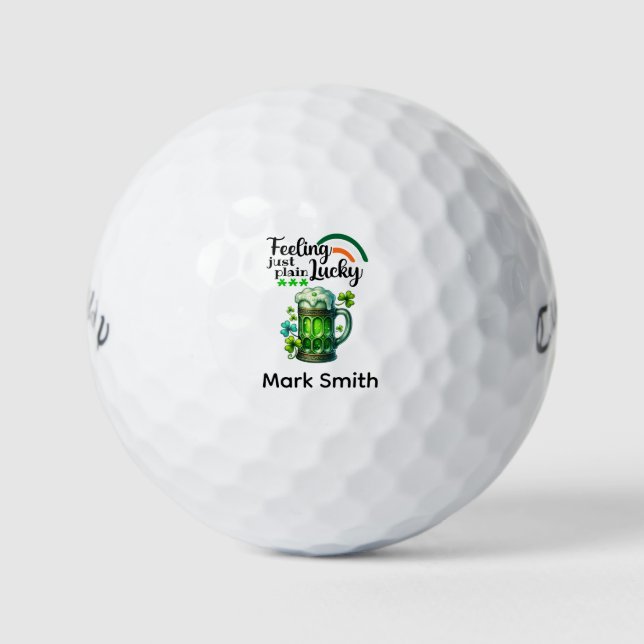 Balles De Golf Boire le jour de la Saint-Patrick sur le thème de  (Devant)