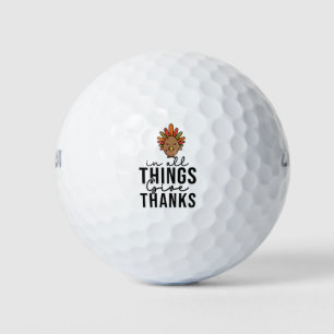 Balles De Golf Bon thanksgiving avec de la dinde drôle