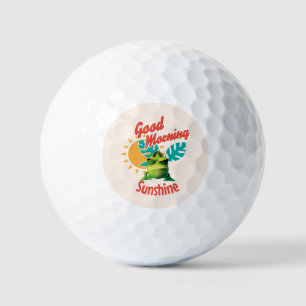 Balles De Golf Bonjour Soleil Lézard Drôle