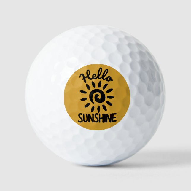 Balles De Golf Bonjour Sunshine (Recto)