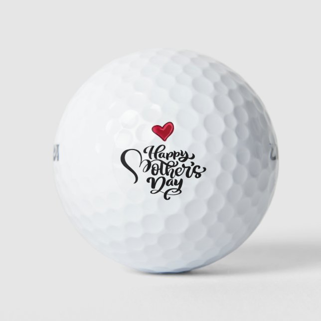 Balles De Golf Bonne fête des mères avec amour Golf Balls (Devant)