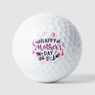 Balles De Golf Bonne fête des mères avec des fleurs
