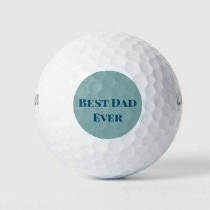 Balles De Golf Bonne fête des pères bleu meilleur papa à ajouter