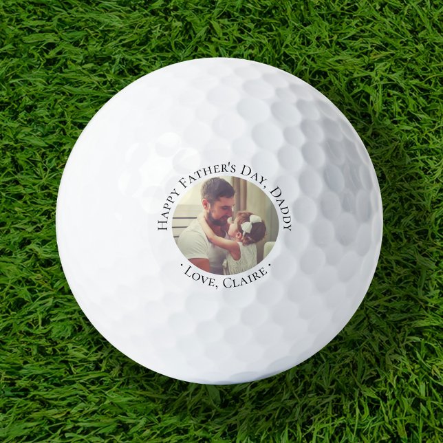 Balles De Golf Bonne Fête des pères Papa Photo Golf Balls (Créateur téléchargé)