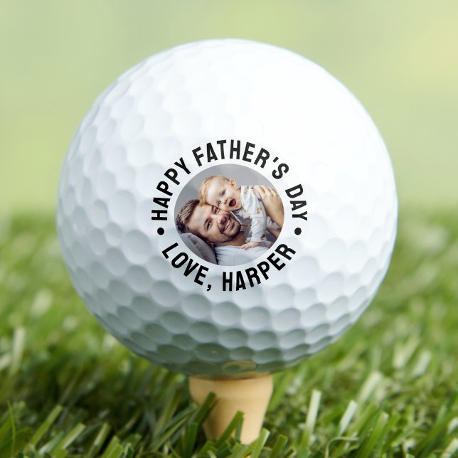 Balles De Golf Bonne Fête des Pères Photo (Happy Father's Day Photo Golf Balls)