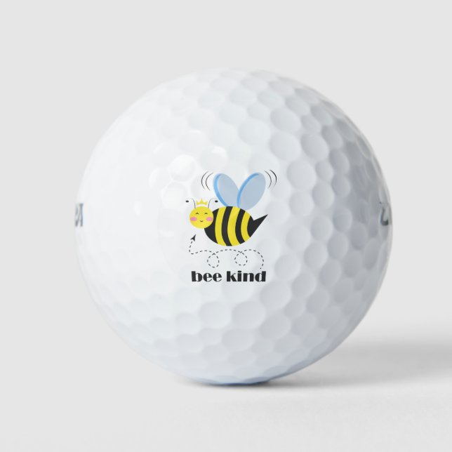 Balles De Golf Bonne princesse d'abeille avec couronne et slogan  (Devant)