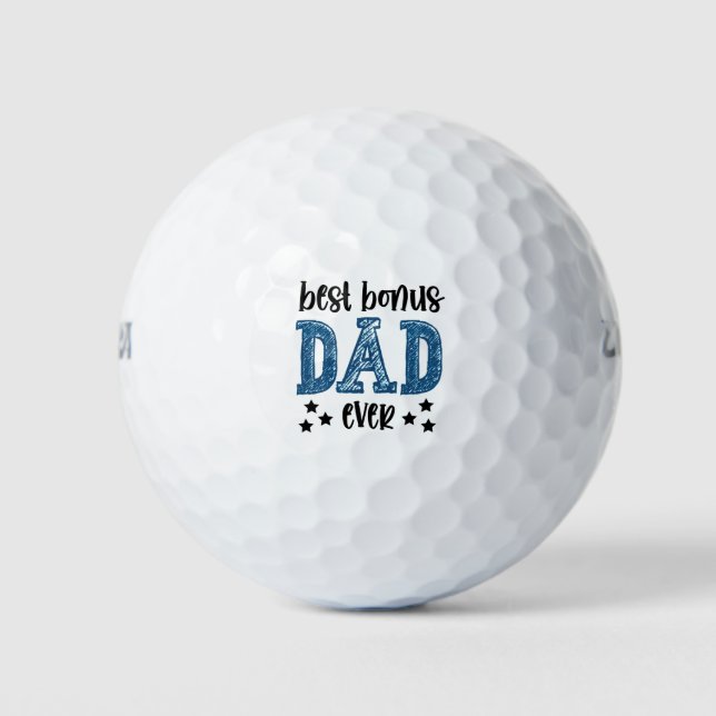 Balles De Golf "Bonus Papa" Étape Papa Typographie (Devant)