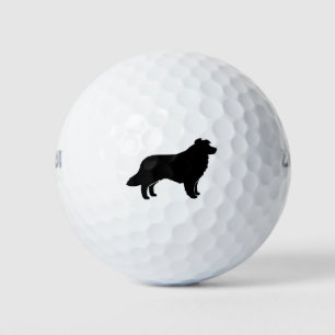Balles De Golf Bordure Collie Silhouette