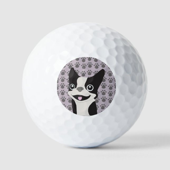 Balles De Golf Boston Terrier, Purple lavender (Recto)