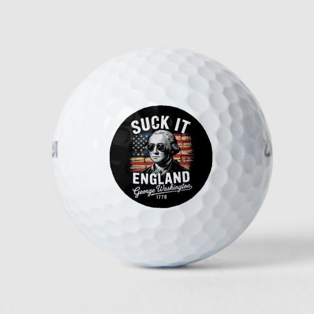 Balles De Golf Bouffe-le Angleterre 4 juillet George Washington 1 (Devant)