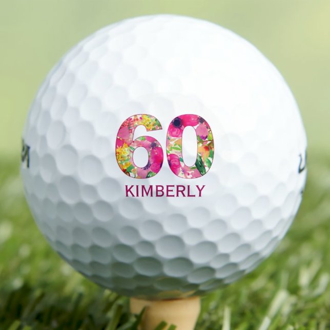 Balles De Golf Boule de golf 60 ans Boule de golf sur mesure 60e  (Créateur téléchargé)