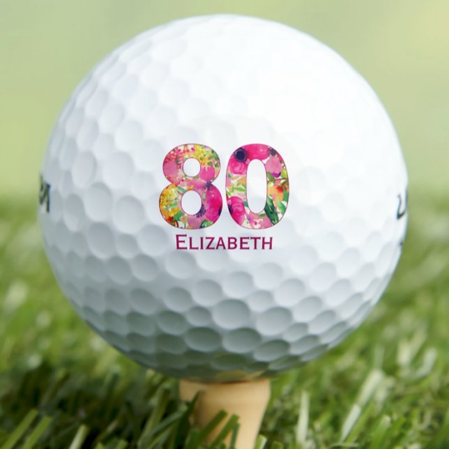 Balles De Golf Boule de golf 80 ans Boule de golf 80e anniversair (Créateur téléchargé)