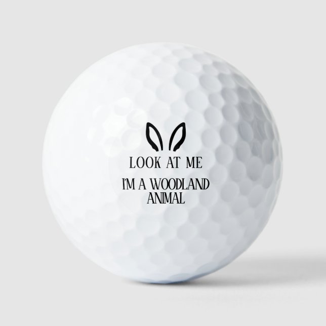 Balles De Golf Boule de golf "Animal de forêt" Cadeau de golf Fun (Recto)