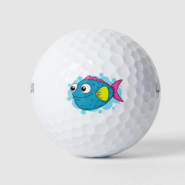 Balles De Golf boule de golf de poisson souriant (Devant)