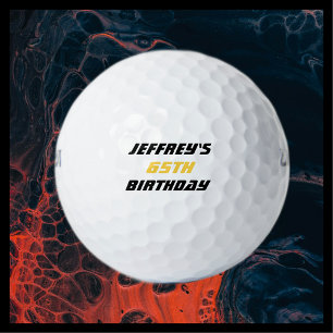 Balles De Golf Boule de golf personnalisée, 65e anniversaire