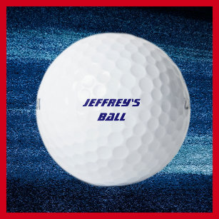 Balles De Golf Boule de golf personnalisée, Nom en bleu