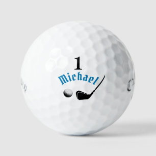 Balles De Golf Boule de Golfeur avec nom et numéro un