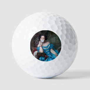 Balles De Golf Boule de gomme Diva en satin bleu