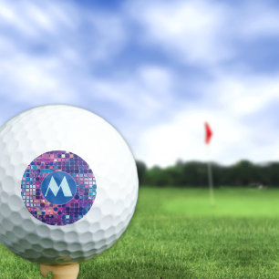 Balles De Golf Boule Disco Bleu super & Violet Golf Personnalisé