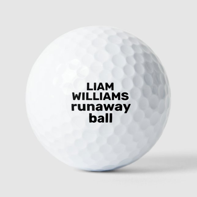 Balles De Golf Boule Runaway personnalisée (Recto)