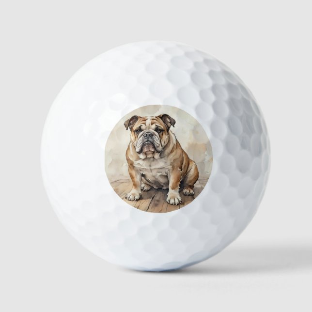 Balles De Golf Bouledogue (Recto)