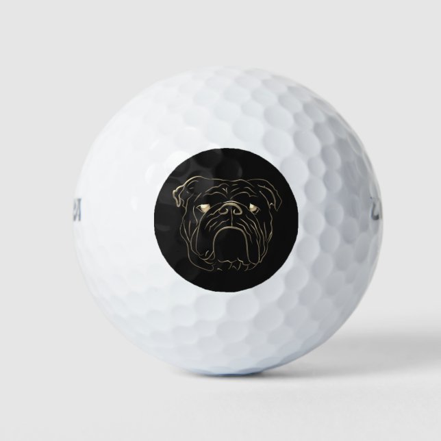 Balles De Golf Bouledogue Anglais (Devant)