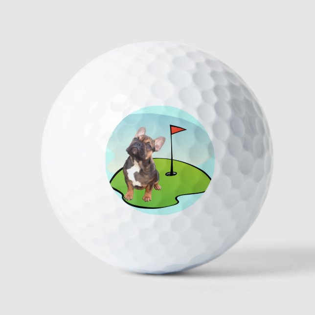 Balles De Golf Bouledogue français terrain de golf Bouledogue fra (Recto)