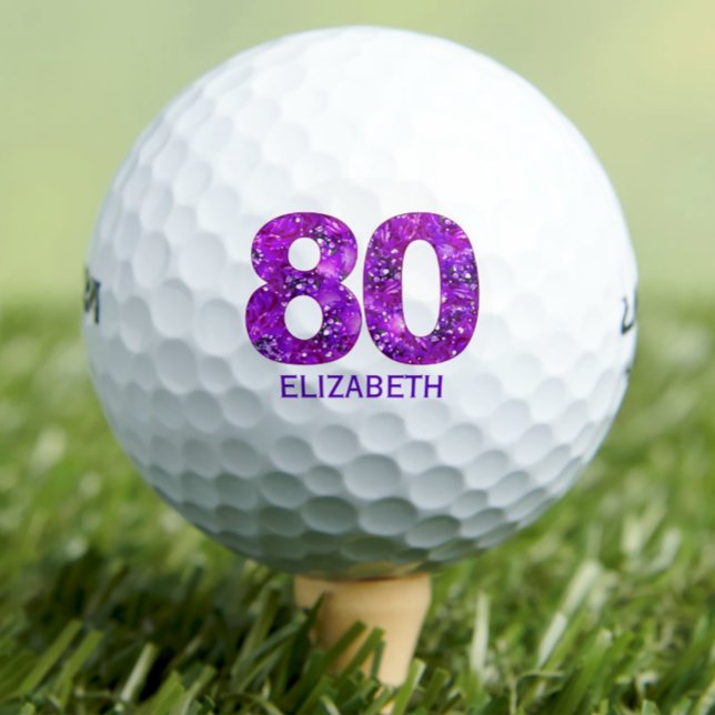 Balles De Golf Boules de golf 40e anniversaire moderne 80 initial (Créateur téléchargé)