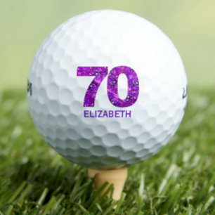 Balles De Golf Boules de golf 70e anniversaire moderne violet ini