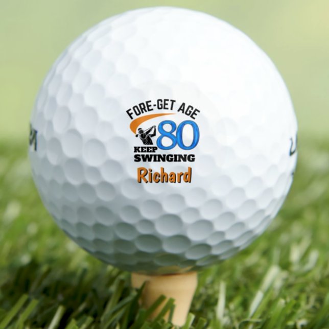 Balles De Golf boules de golf 80e anniversaire 80 ans cadeau drôl (Créateur téléchargé)
