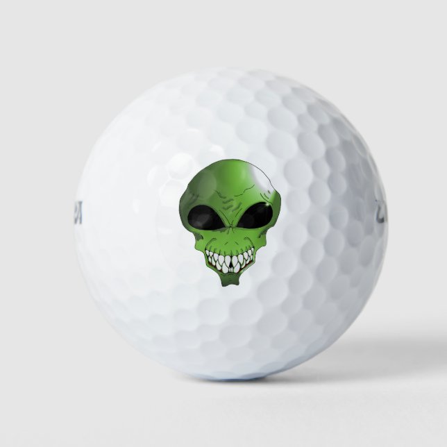 Balles De Golf Boules de golf aliens vertes (Devant)
