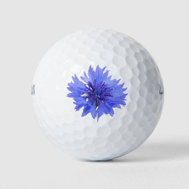Balles De Golf Boules de golf avec fleur bleue (Devant)