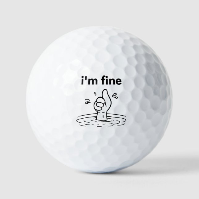 Balles De Golf Boules de golf avec humour. (Recto)