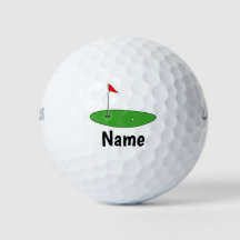 Boules de golf avec logo vert
