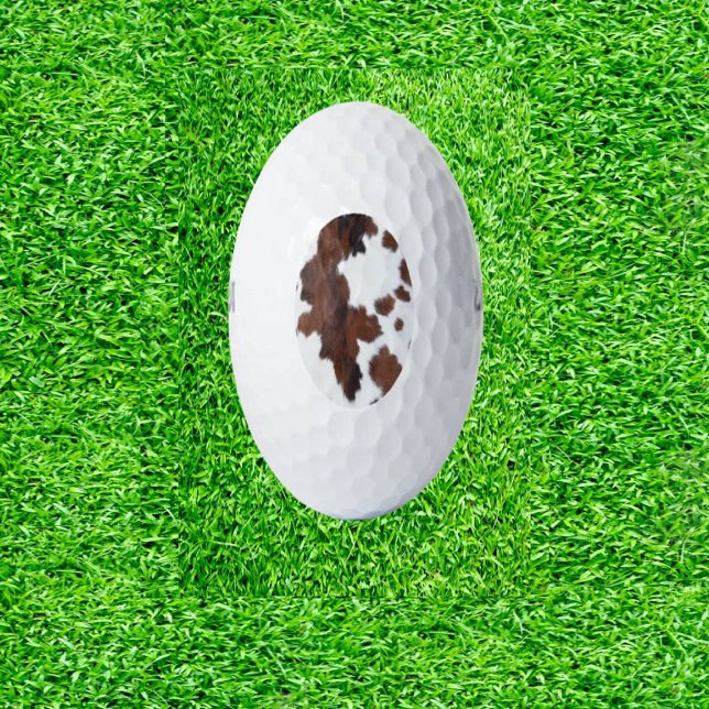 Balles De Golf Boules de golf Brown Moo-ving Cow Print (Swing in Style, Moo-ve Your Game!)