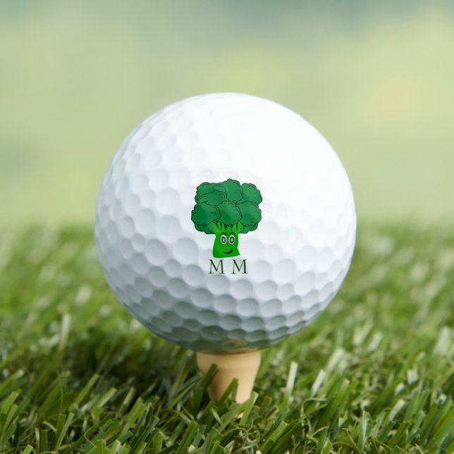 Balles De Golf Boules de golf Conception de Brocoli Monogrammé (T-shirt Insitu)