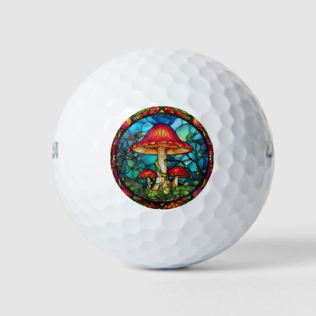Balles De Golf Boules de golf d'art de champignons (Devant)