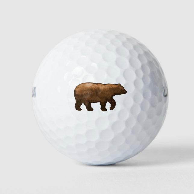 Balles De Golf Boules de golf de l'ours d'eau Brown (Devant)