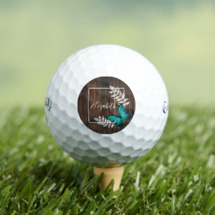 Balles De Golf Boules de golf de papillon Turquoise rustique