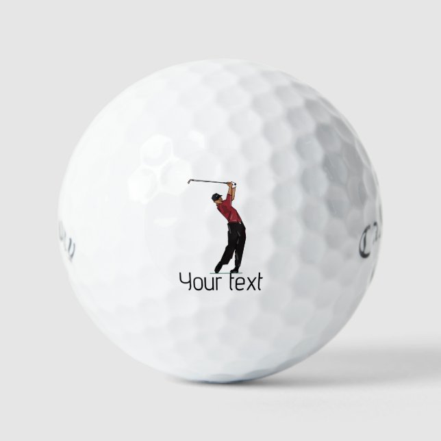 Balles De Golf Boules de golf du logo Tiger Woods sur mesure (Recto)