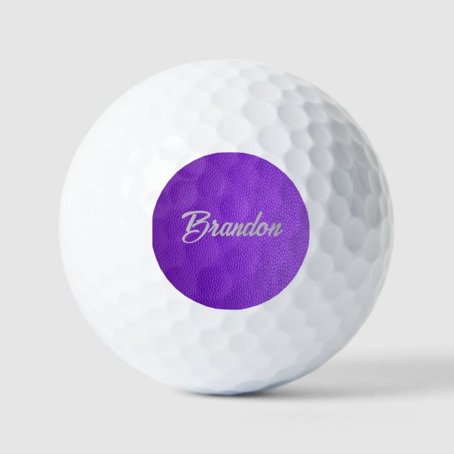 Balles De Golf Boules de golf en cuir violet (Recto)