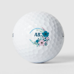 Balles De Golf Boules de golf Floral Monogram