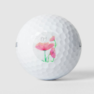 Balles De Golf Boules de golf florales roses personnalisées