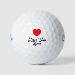 Balles De Golf Boules de golf 'Je t'aime Papa' pour la fête des P