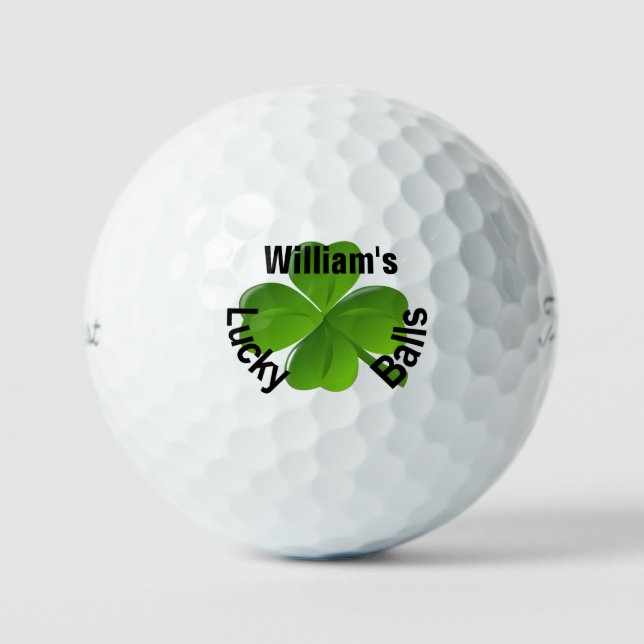 Balles De Golf Boules de golf Lucky Clover à quatre feuilles pers (Recto)