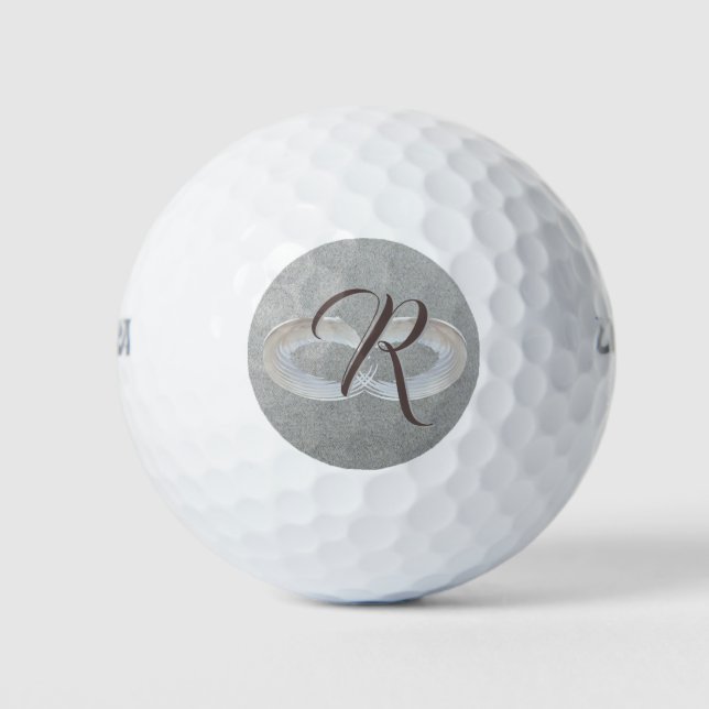 Balles De Golf Boules de golf Monogram personnalisées avec ailes  (Devant)