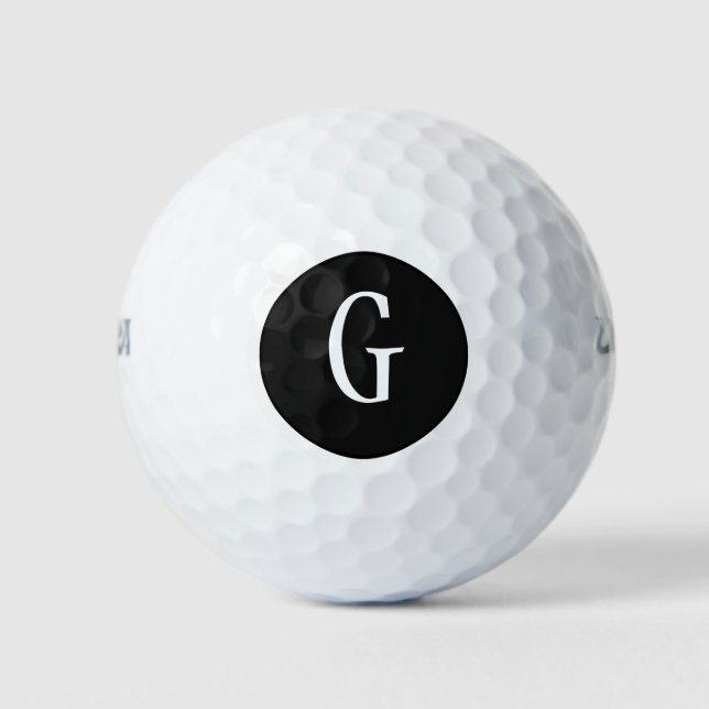 Balles De Golf Boules de golf noir Monogramme (Devant)