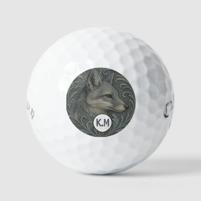 Balles De Golf Boules de golf personnalisées Grey Fox (Recto)