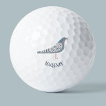 Balles De Golf Boules de golf personnalisées Pigeon<br><div class="desc">Un pigeon amusant. Idéal pour les amateurs d'oiseaux,  les coureurs de pigeons ou toute autre personne qui aime ces créatures caractéristiques. Art original de Nic Squirrell. Modifiez le nom pour customiser.</div>